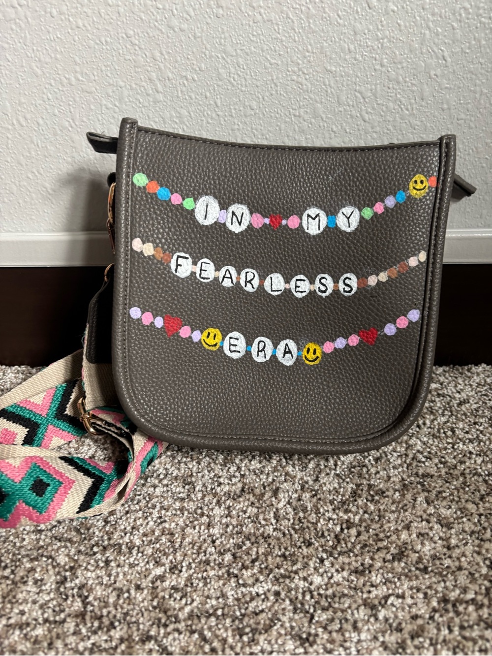 Hand painted one of a kind coastal cowgirl Montana west bag.